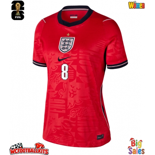 England Elliot Anderson #8 Replica Away Stadium Shirt for Women World Cup 2026 Short Sleeve